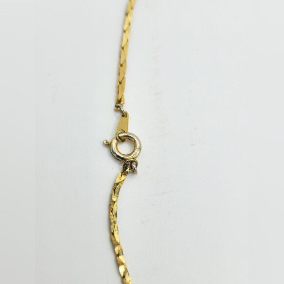 Vintage Gold pearl bead station necklace - Picture 5 of 8